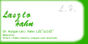 laszlo hahn business card